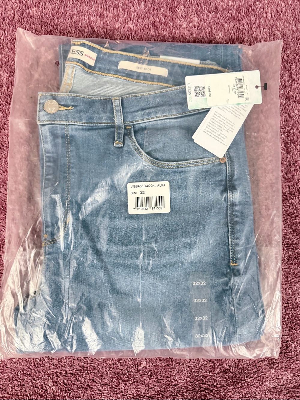 Guess Jeans Light Blue Denim Boot Cut Jeans Size 32